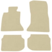 Ikon Motorsports Floor Mat Compatible With 2011-2016 BMW F10 5-Series 4-Door Sedan Factory Fitment Beige Nylon Front & Rear Car Floor Mats Liner Carpets Replacement 4PC