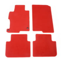 Ikon Motorsports Floor Mat Compatible With 2013-2017 Honda Accord Sedan 4-Door Factory Fitment Red Nylon Front Rear Car Floor Mats Liner Carpets Replacement 4PCS