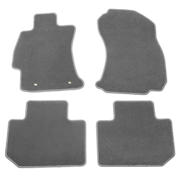 Ikon Motorsports Floor Mat Fits 2014-2018 Subaru Forester 4DR Gray Nylon OEM Fitment Style Front & Rear Floor Mats Anti-slip Carpets Replacement 4PCS