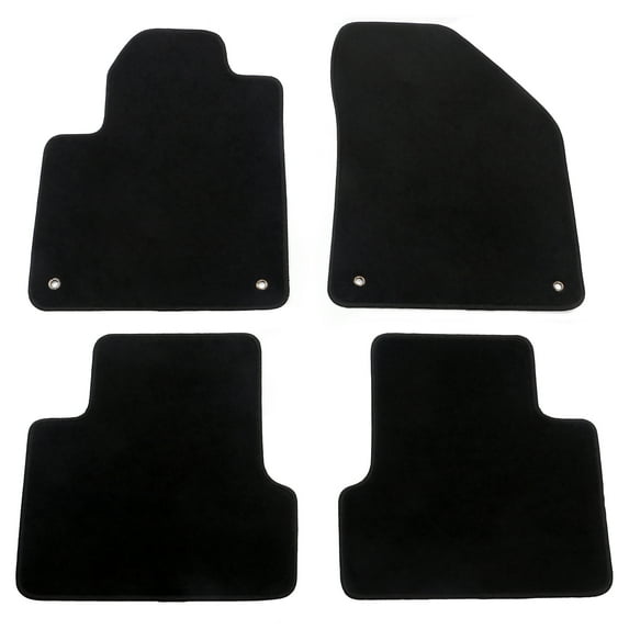 Ikon Motorsports Nylon Floor Mats Fits 2014-2023 Jeep Cherokee 4DR, Black OEM Fitment Style Front & Rear Floor Mats Anti-slip Carpets Replacement 4PCS