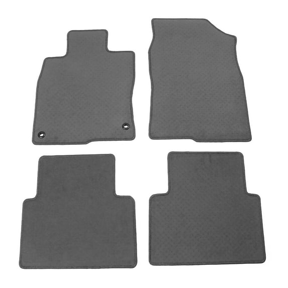 Ikon Motorsports Floor Mat Compatible With 2016-2021 Honda Civic 4-Door Sedan & Hatchback Factory Fitment Grey Nylon Front Rear Car Floor Mats Liner Carpets Replacement 4PCS