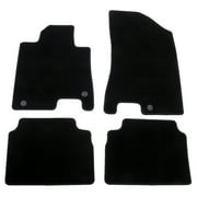 Ikon Motorsports Floor Mats Fits 2020-2023 Hyundai Sonata& 2024-2025 Sonata FWD& 2021-2025 Kia K5 FWD, Black Nylon OEM Fitment Style Carpets 4PCS
