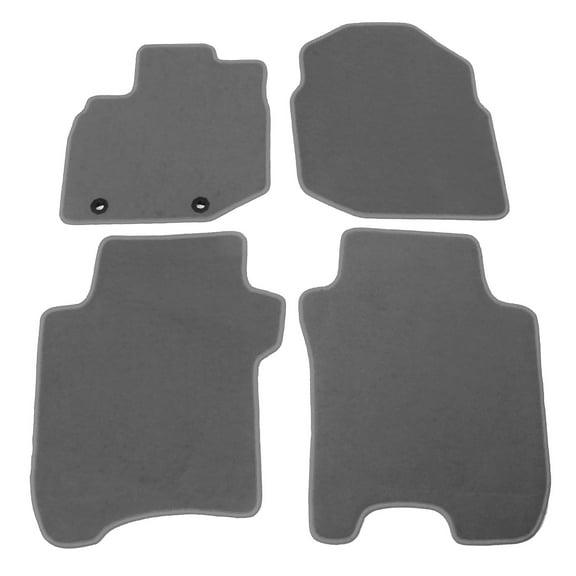 Ikon Motorsports Floor Mat Compatible With 2006-2012 Honda Fit Factory Fitment Grey Nylon Front & Rear Car Floor Mats Liner Carpets Replacement 4PC