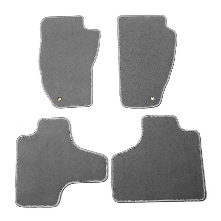 Ikon Motorsports Floor Mat Compatible With 2008 2013 Jeep Liberty Factory Fitment Grey Nylon Front Rear Car Floor Mats Liner Carpets Replacement 4PCS