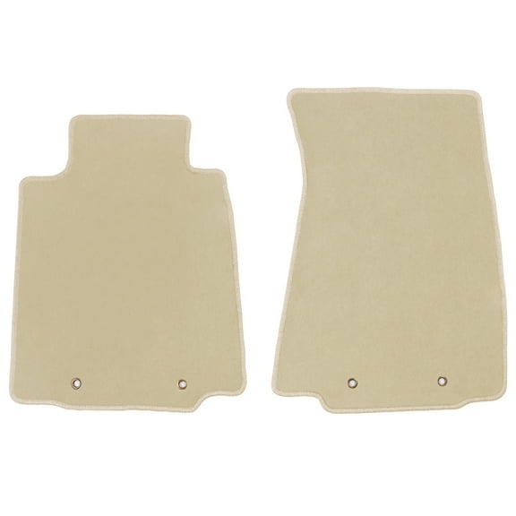 Ikon Motorsports Floor Mat Compatible With 2009-2020 Nissan 370Z Factory Fitment Beige Nylon Front Car Floor Mats Liner Carpets Replacement 2PCS