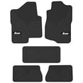 thumbnail image 1 of Ikon Motorsports Floor Mats Compatible With 2007-2013 Chevrolet Silverado/GMC Sierra Crew Cab/Tahoe/Yukon, Latex Heavy Duty All Weather Car Front Rear Carpets Liner 5PC Black, 1 of 7