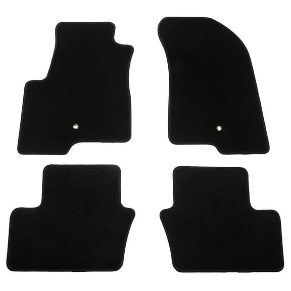 Ikon Motorsports Floor Mats Fits 2007-2016 Jeep Compass/Patriot, Car Custom Nylon Black Carpets Liner Guard Protector 1st 2nd Row Front Rear Protection Cover 4PC