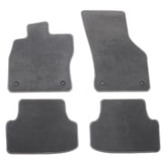 Ikon Motorsports Floor Mats Fits 2015-2023 Volkswagen GTI & 2015-2021 Golf, Car Custom Nylon Gray Carpets Liner Guard Front Rear 4PC