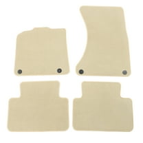 Ikon Motorsports Floor Mats Fits 2015-2025 Porsche Macan Nylon Beige 4PCS Driver Passenger Front Rear Floor Liners Car Auto Anti-Slip Carpets Added on Replacement