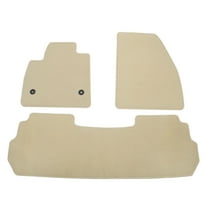 Ikon Motorsports Floor Mats Fits 2017-2024 Cadillac XT5, Car Custom Nylon Beige Carpets Liner Guard Protector 1st 2nd Row Front Rear Protection Cover 3PC