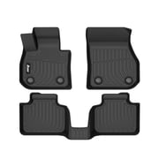 Ikon Motorsports 3D TPE Floor Mats, All Weather Waterproof Anti-Slip, Fits 2023-2025 BMW X1 U11& 2024-2025 X2 U10, Black 3 Pieces