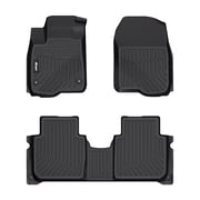 Ikon Motorsports Floor Mats Compatible With 2023-2026 Honda CR-V, 3D Carpets Front Rear Protection Pad 3PCS Black TPE All Weather Liner Protector Cover