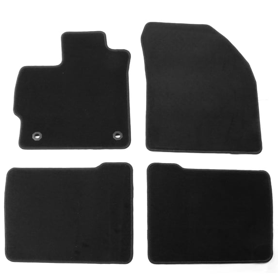 Ikon Motorsports Floor Mats Compatible With 2012-2015 Toyota Prius, Black Nylon Car Auto Front Rear Carpets Liner 4PC Set Protector