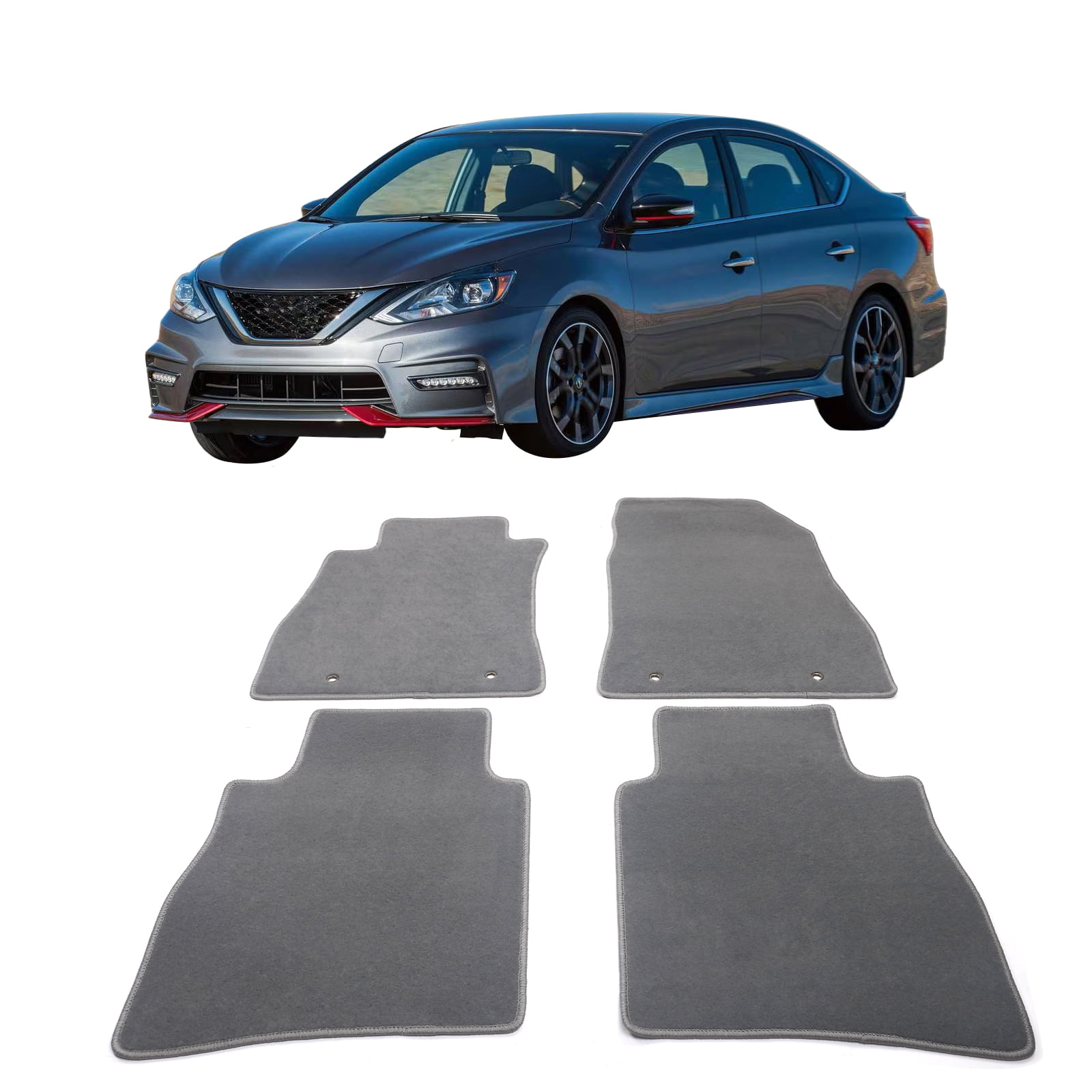 Ikon Motorsports Floor Mats Compatible With 20132019 Nissan Sentra