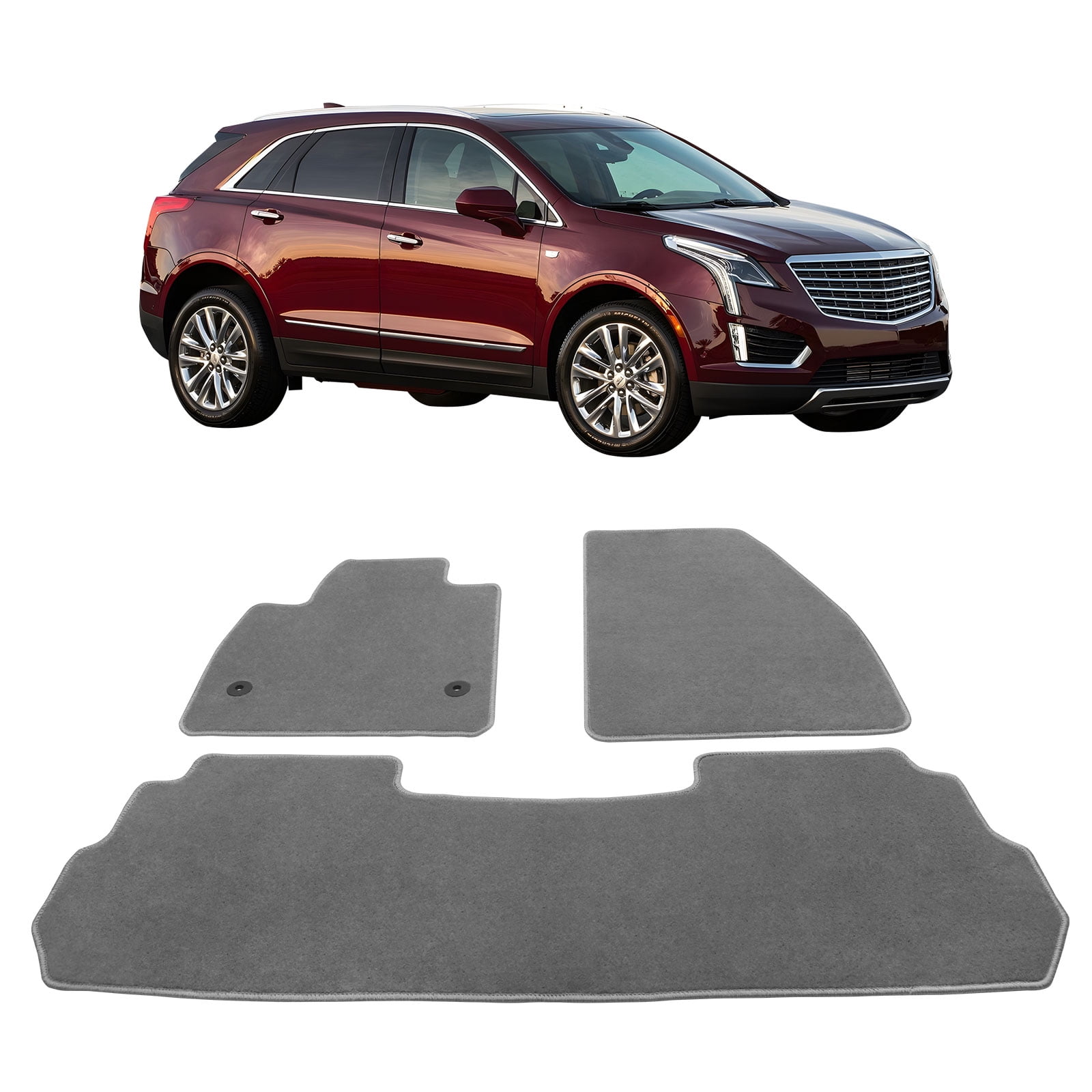 Ikon Motorsports Floor Mats Compatible With 20172023 Cadillac XT5, Car
