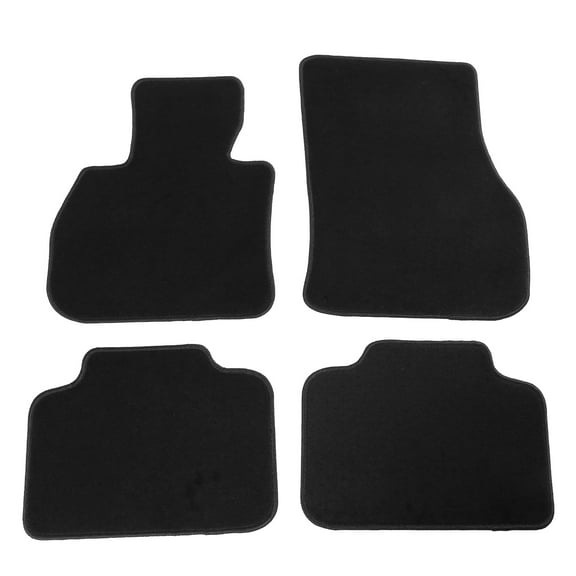 Ikon Motorsports Floor Mats Compatible With 2017-2024 Mini Cooper Countryman, Black Nylon Car Auto Front Rear Carpets Liner 4PC Set Protector