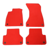 Ikon Motorsports Floor Mats Compatible With 2018-2024 Audi A5 RS5 S5 Sportback, Red Nylon Car Auto Front Rear Carpets Liner 4PC Set Protector