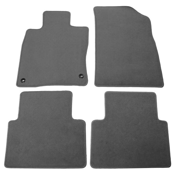 Ikon Motorsports Floor Mats Compatible With 2019-2022 Honda Insight, Gray Nylon Car Auto Front Rear Carpets Liner 4PC Set Protector