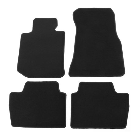 Ikon Motorsports Floor Mats Compatible With 2021-2025 BMW G22 4 Series & G82 M4 Coupe, Black Nylon Car Auto Front Rear Carpets Liner 4PC Set Protector