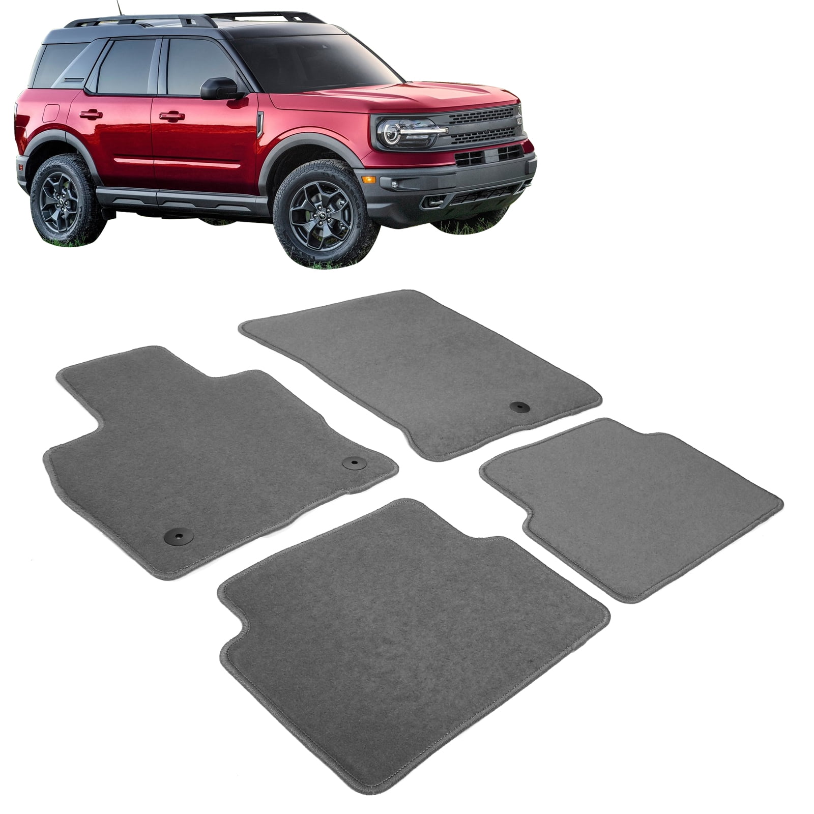 Ikon Motorsports Floor Mats Compatible With 20212023 Ford Bronco Sport