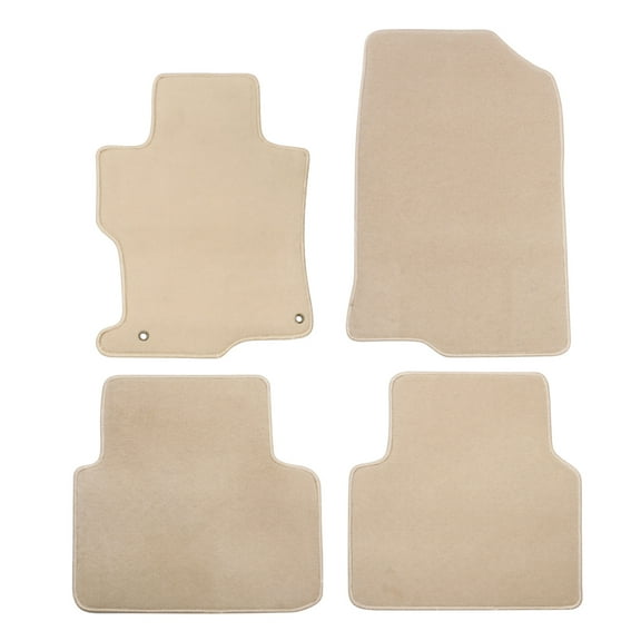 Ikon Motorsports Floor Mats Compatible with 2008-2012 Honda Accord Sedan OE Factory Style Beige Nylon Carpet Car Front Rear Carpets Liner 4PCS
