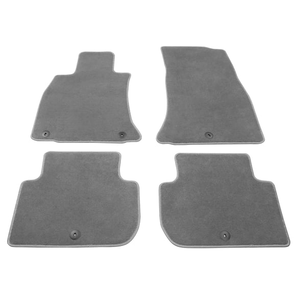 Ikon Motorsports Floor Mats Compatible with 2018-2023 Kia Stinger RWD Gray Nylon Car Floor Mats Carpet Front Rear Row 4PCS Set