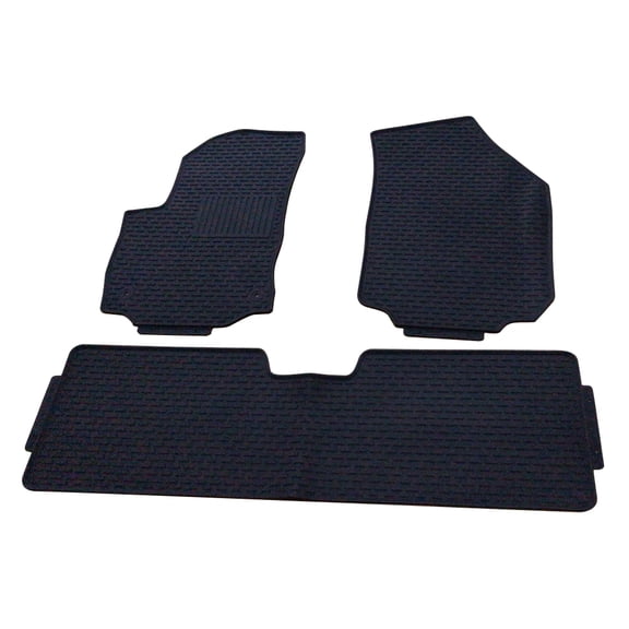 Ikon Motorsports Floor Mats Compatible with 2018-2024 Chevy Equinox Rubber All Weather Carpet OE Factory Style Front Rear Black