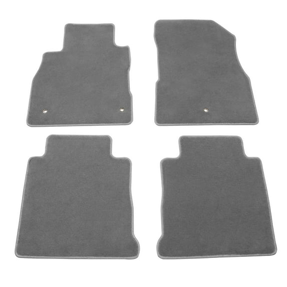 Ikon Motorsports Floor Mats Compatible with 2018-2024 Nissan Kicks Gray Nylon Car Floor Mats Carpet 1st 2nd Row 4PCS Set