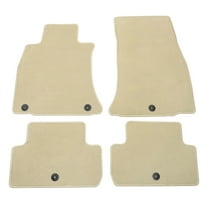 Ikon Motorsports Floor Mats Compatible with 2019-2025 Genesis G70 RWD Beige Nylon Car Floor Mats Carpet 1st 2nd Row 4PCS Set