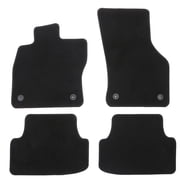 Ikon Motorsports Floor Mats Fits 2015-2023 Volkswagen GTI & 2015-2021 Golf, Car Custom Nylon Black Carpets Liner Guard Front Rear 4PC