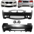 thumbnail image 1 of Ikon Motorsports Fog Lamps & Front & Rear Bumper Cover Conversion Replacement For 2007-2010 BMW E92 E93 3 Series, M3 Style Unpainted PP Polypropylene, 1 of 9