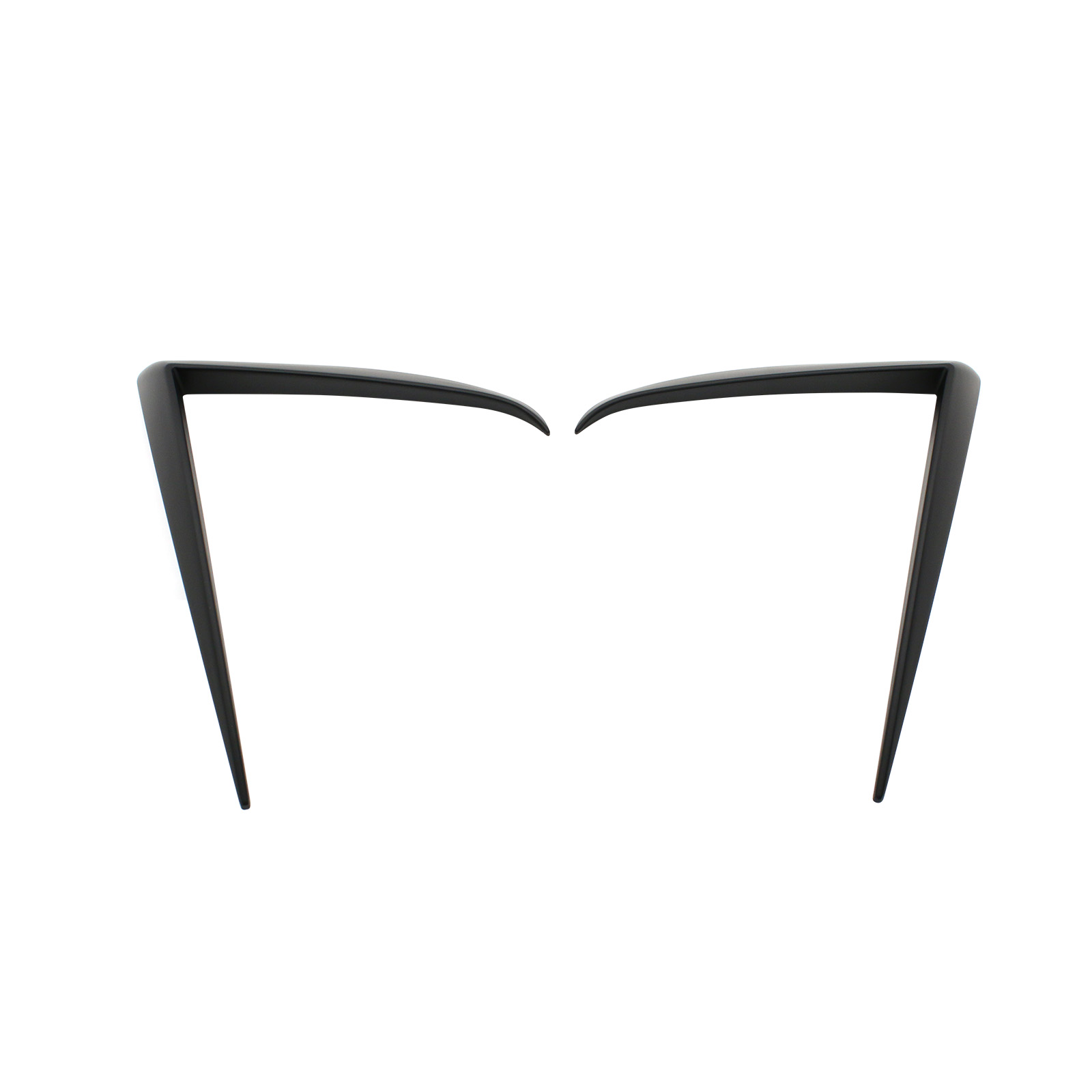Ikon Motorsports Fog Light Eyelid Trim Compatible with 2025-2026 Tesla Model Y Juniper, IKON Style Driving Lamp Bezel ABS Plastic Eyebrow Spoiler Matte Black Front Side Decoration Frame 2PC