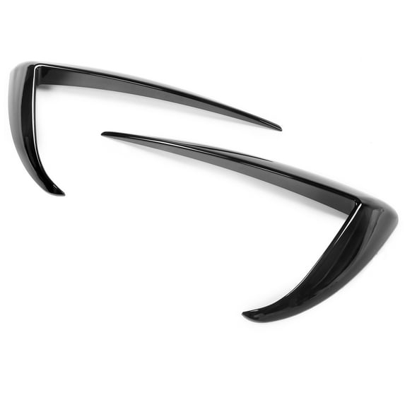 Ikon Motorsports Fog Light Trims Compatible With 2020-2024 Tesla Model Y Gloss Black IKON Style ABS Plastic Driver Passenger Side Fog Lamp Decoration Accessories Eyebrows Cover 2PC