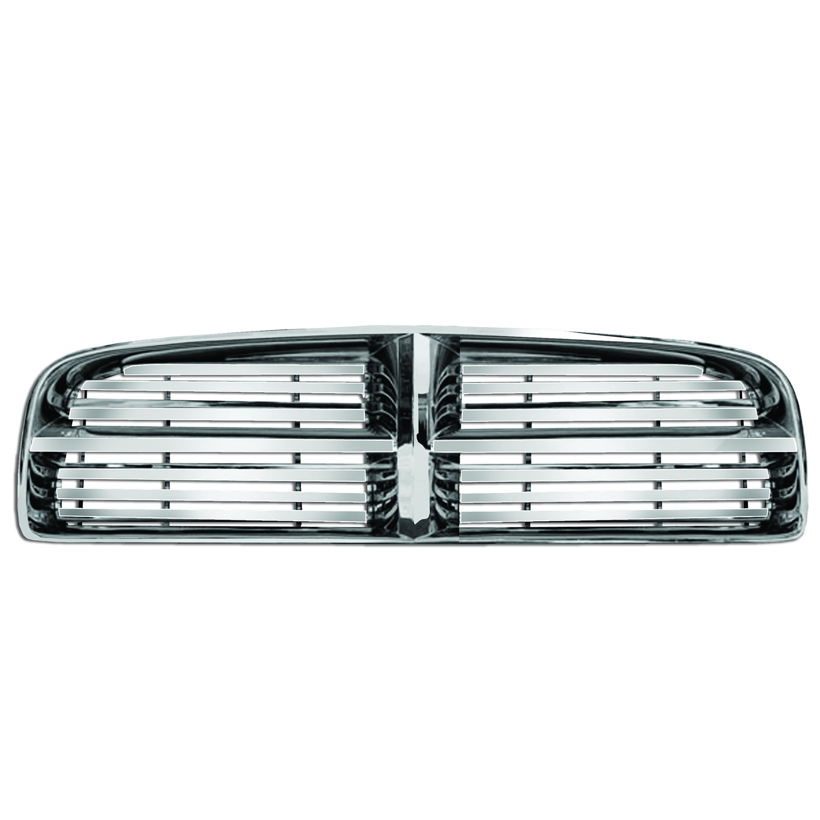 IKON MOTORSPORTS Upper Grille For 2006-2009 Dodge Ram 1500/2500/3500 - Gloss Black With Amber LED Lights