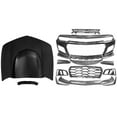 thumbnail image 1 of Ikon Motorsports Front Bumper Cover + Hood Cover Compatible with 2014-2015 Chevy Camaro 1LE Style Unpainted PP Front Bumper Conversion & Aluminum Front Bumper Hood Guard, 1 of 8