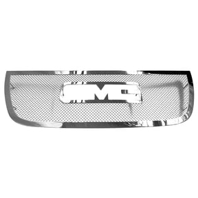 Ikon Motorsports Front Bumper Hood Upper Grille Insert Replacement For 2007-2014 GMC Yukon & Yukon XL Chrome Stainless Steel Mesh Style