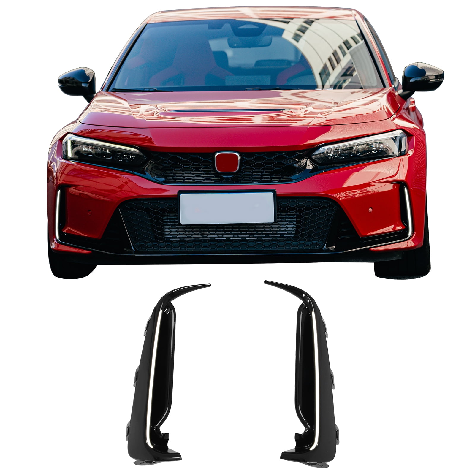 Ikon Motorsports Front Bumper LED DRL Foglights Fits 2023-2026 Honda ...