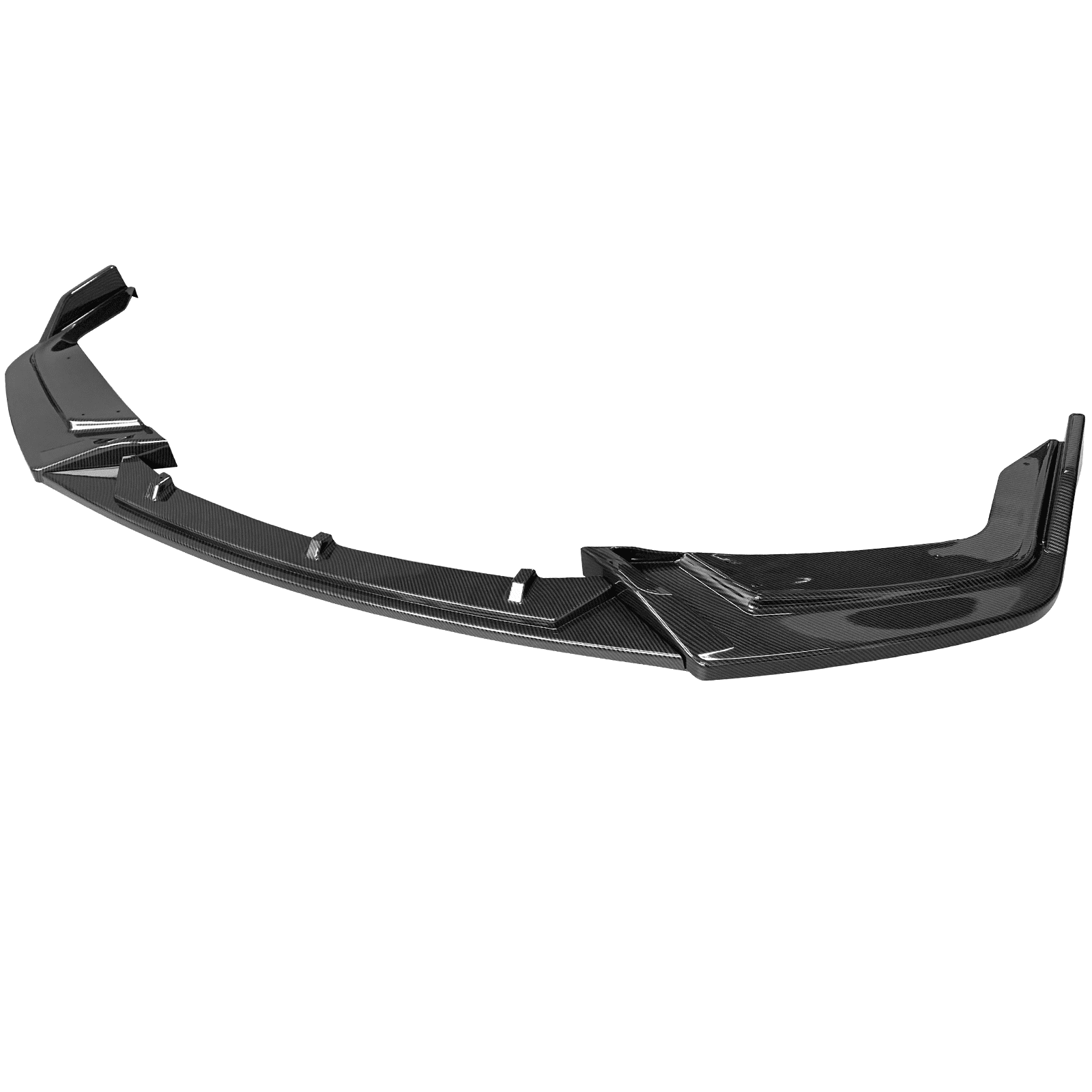 Ikon Motorsports Front Bumper Lip Compatible With 17-21 Honda Civic Hatchback & Si IKON Style Carbon Fiber Print Front Air Dam Chin Spoiler Splitter 3PCS