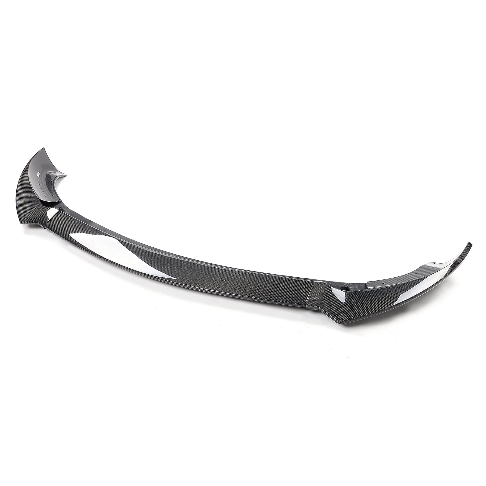Ikon Motorsports Front Bumper Lip for 2020-2025 Tesla Model Y, Track Pack Style Carbon Fiber Gloss Black Lower Spoiler 3PCS