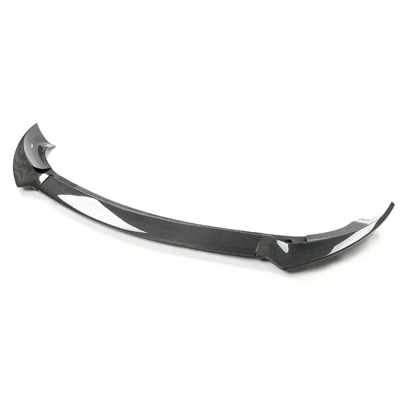 Ikon Motorsports Front Bumper Lip for 2020-2025 Tesla Model Y, Track Pack Style Carbon Fiber Gloss Black Lower Spoiler 3PCS