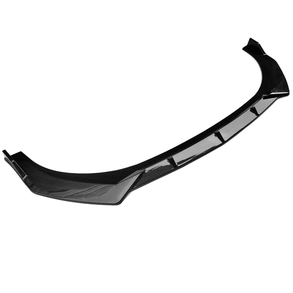 Ikon Motorsports Front Bumper Lip Compatible With 2021-2023 Hyundai Elantra 4-Door Sedan Carbon Fiber Print PP Polypropylene 3PC Chin Spoiler Body Kit Splitter