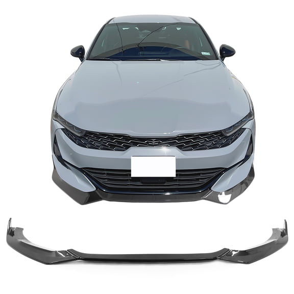 Ikon Motorsports Front Bumper Lip Compatible With 2021-2024 Kia K5 GT-Line RD Style Carbon Fiber Print 4PCS Front Lower Spoiler Air Dam Chin Splitter - Injection PP