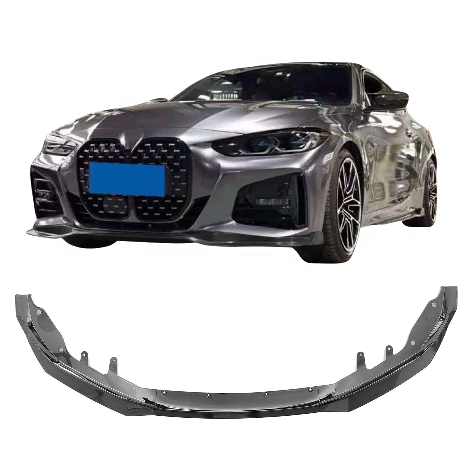 Ikon Motorsports Front Bumper Lip Compatible With 2021-2024 BMW G22 G23 ...