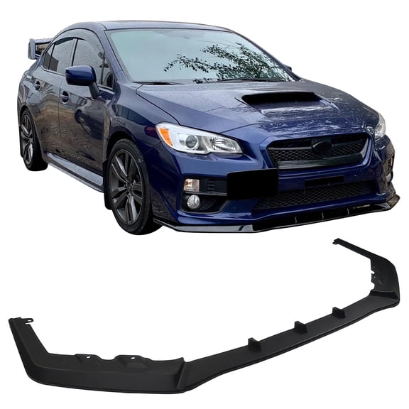 Ikon Motorsports Front Bumper Lip Compatible with 2015-2021 Subaru WRX & WRX STI MPX Style Matte Black PP Air Dam Chin Spoiler Protector Splitter 3PCS