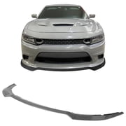 Ikon Motorsports Front Bumper Lip Fits 2015-2023 Dodge Charger SRT V7 A Style Carbon Fiber Print ABS Air Dam Chin Spoiler Protector Splitter 3PCS