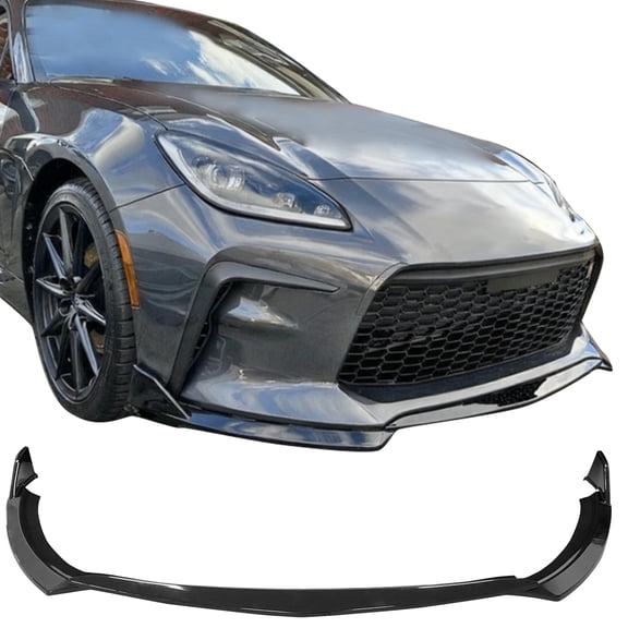 Ikon Motorsports Front Bumper Lip Fits2022-2026 Toyota GR86 Except Yuzu Edition T Style Gloss Black PP Front Chin Spoiler Splitter 3PCS