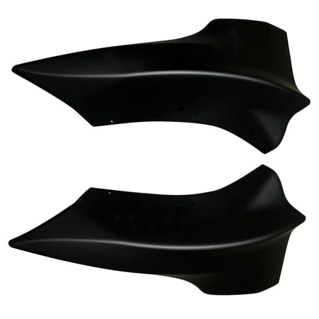 Ikon Motorsports Front Bumper Lip Splitter Winglets Compatible With 2017-2023 Tesla Model 3, 2PCS Front Bumper Lip Bodykit Splitter Canard Protector PP Matte Black