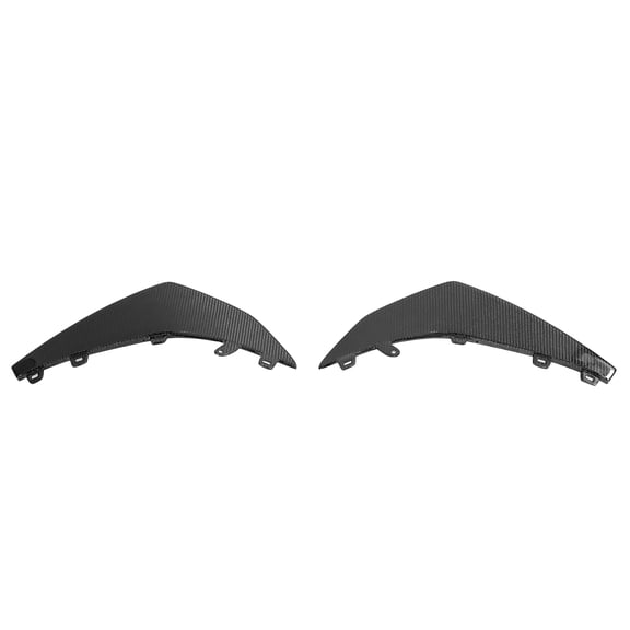 Ikon MotorsportsFront Bumper Side Canards, Compatible with2023-2025 Chevrolet Corvette Z06/E-Ray/ZR1, Carbon Fiber Car Spoiler Chin Splitter Protector Add-On Valance Vent 2PC Black Corner Skirt