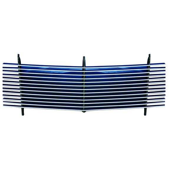 Ikon Motorsports Front Bumper Upper Hood Grille Grill Insert Assembly Replacement Compatible With 1988-1993 GMC C1500/C2500/C3500/K1500/K2500/K3500 Aluminum Polished Silver