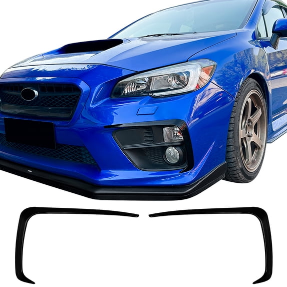 Ikon Motorsports Front Canards Fits 2015-2017 Subaru WRX & WRX STI, IKON Style Gloss Black ABS Plastic Front Bumper Side Canards Dive Planes Fin 2PCS